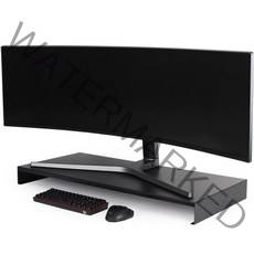 울트라 와이드 모니터 받침대 특 대형 듀얼모니터받침대 모니터선반, 화이트