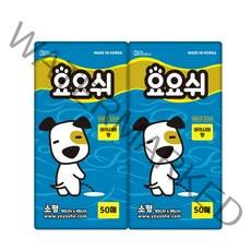 요요쉬 배변패드 소형 (40X48cm) 스카이 아카시아향 50매, 2개입