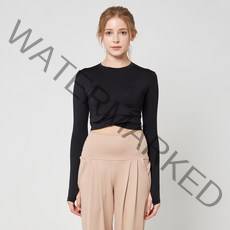 리나라인 여성용 크로스 슬릿 롱 슬리브 티셔츠 CLS 08