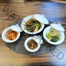 백자 목단 핸드메이드 도자기 뚜껑그릇 반찬그릇 다식그릇, 미니