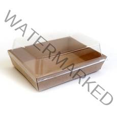 크라프트 무지 직사각(중) 뚜껑 세트 140x130x35mm (뚜껑높이 35mm), 50개입, 1개