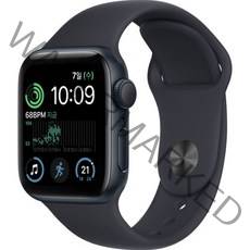 Apple 2022 애플워치 SE 2세대 알루미늄 케이스, 40mm, GPS, 미드나이트 / 미드나이트 스포츠밴드