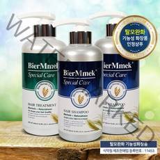 비어멕 식약처인정 천연독일맥주효모 탈모완화 프리미엄 탈모샴푸 500ml 1개, 2. 비어멕 트리트먼트 500ml X 1