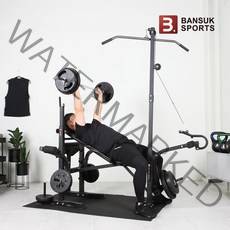 반석스포츠 디럭스벤치 PVC바벨 세트 20~70kg 역기봉포함 각도조절벤치 하이폴리 레그익스텐션 암컬