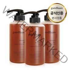 구트하르 탈모완화 고함량 맥주효모 두피 집중케어 탈모케어 허니비어 51 샴푸 앤 트리트먼트 500ml, 3개