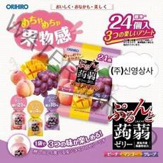오리히로 일본 곤약젤리 세트 [망고+복숭아+포도] 1봉3가지맛24파우치+[리치+복숭아]+[사과+포도]+[오렌지+머스캣]4봉 60개입, 60개, 1300g