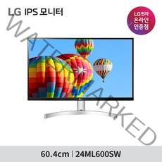 [공식인증점] LG 24ML600SW 24인치 화이트 모니터 가정용 사무용 적합 슬림베젤 스피커내장