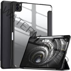 호완충전기 거치대 컴퓨터악세사리 GOOJODOQ 케이스 ipad호환 pro 호환용 11 Air 4 10.9 Pro 12.9 12 9 아이패드 호환, [08] clear cover black, [02] Pro 11 -