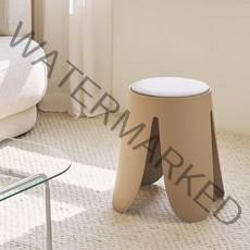 [메종드꼼마] 타코 스툴의자 화장대의자 원형스툴, 오트밀베이지, 1개