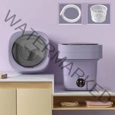 접이식 미니세탁기 소형세탁기 탈수포함 가정용 속옷 양말 수건 여행 휴대용 세탁기, 4L 퍼플 접이식세탁기+탈수+블루라이트