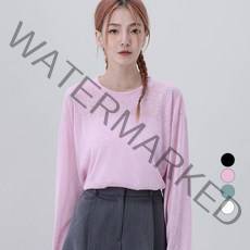 어썸어라운드 여성용 슬라브 컬러 긴팔 티셔츠