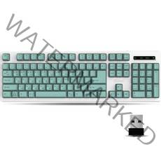 큐센 멤브레인 무선 키보드 + 키스킨, 민트, SEM-DT45 Plus Wireless, 일반형