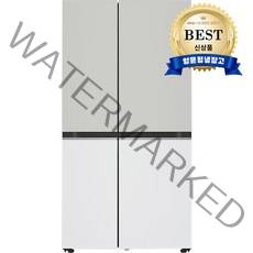 [색상선택형] LG전자 디오스 오브제컬렉션 양문형냉장고 S834AAA12 메탈 방문설치, S834MGW12