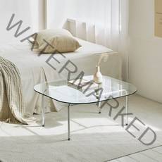 메종드꼼마 아르코 유리 테이블 800 x 800 x 350 mm, one color