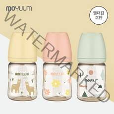 [모윰] PPSU 올인원 젖병 170ml 디자인 에디션 트리플팩 (클라우드+라마+데이지), 없음