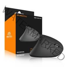 맥스틸 무소음 무선 버티칼 마우스 GM-WEM30L, 블랙