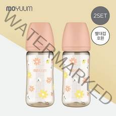 [모윰] PPSU 노꼭지 올인원 젖병 270ml 2팩 - 데이지 에디션, 단품