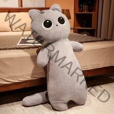 네이처타임즈 초롱초롱 고양이 인형 바디필로우, 그레이