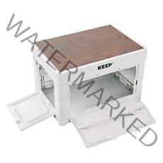 KEEP 캠핑 다용도 멀티 오픈형 폴딩 박스 60L, 화이트, 1개
