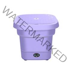 LEYDUN 가정용 전동접이식세탁기 6L, 자색 6L