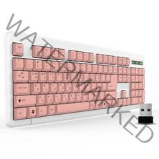 큐센 멤브레인 무선 키보드, 핑크, K1000, 일반형