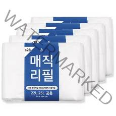 매직리필 기저귀 휴지통 22L 25L 공용 280 호환형 리필봉투, 5롤