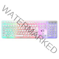 ZIO G-Light 레인보우 LED 유선키보드, 화이트, G-Light 레인보우 LED 키보드, 상세페이지 참조