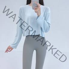 로라벨 로코 크롭 요가 필라테스복 애슬레저룩 커버업