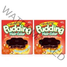 이지엔 쉐이킹 푸딩 헤어컬러 염색제, 6.4 코랄오렌지, 2개