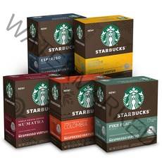 네스프레소 버츄오 스타벅스 캡슐 커피 버라이어티 팩 5박스 (총 40캡슐) Starbucks Capsules for Nespresso Vertuo, 5개