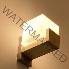 공간LED 우드 큐브 1등 벽등 E17 DS