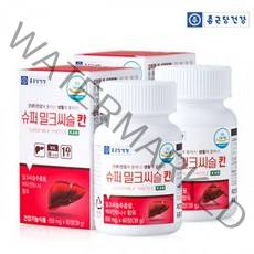 종근당건강 슈퍼 밀크씨슬 칸 피로개선 간영양제 4중복합 간건강 실리마린, 60정, 2병
