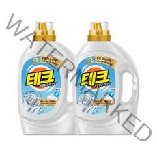 테크 액체세제 듀얼살균 99.9% 용기 액상세제 본품, 2.7L, 2개