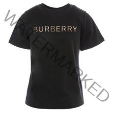 [버버리] 22FW 8047889 엠브로이더리 로고 블랙 반팔티 3Y4Y6Y