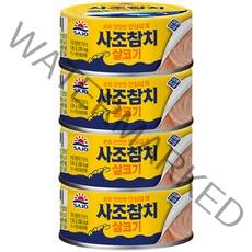 사조 살코기 참치 안심따개, 135g, 4개