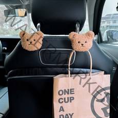 구디푸디 차량용 곰돌이 대형 후크, 브라운, 2개