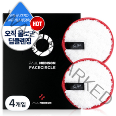 폴메디슨 페이스서클 딥클렌징 타올, 혼합 색상, 4개입