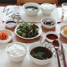 끌리메 크림화이트 2인 한식기세트 12p, 화이트, 공기 2p + 대접 2p + 원접시 1p + 찬기 5p + 수저받침 2p