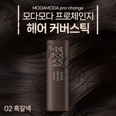[반창고닷컴] 모다모다 프로체인지 헤어커버스틱 02흑갈색(Dark Brown) 강력밀착 파, 헤어커버스틱:흑갈색