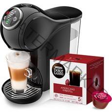 돌체구스토 지니오 S 플러스 캡슐 커피 머신 블랙 + 아메리카노 캡슐 세트, 1004
