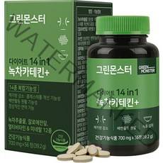 그린몬스터 다이어트 14in1 녹차카테킨+, 56정, 1개