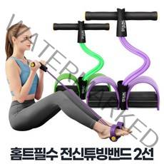 전신튜빙밴드 2선 발걸이 어깨운동 여자 홈트 기구 근력, 단품