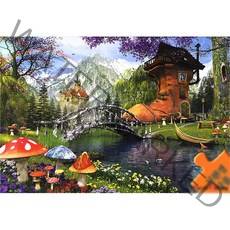 챔버아트 슈즈 하우스 미니 퍼즐 2000p CA2010, 1개, 2000피스