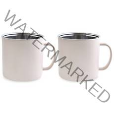 디유 상상앤드 2중 스텐 보온보냉 예쁜 까페 머그잔 300ml, 아이보리, 2개