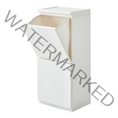 한샘 컴포트 2단 분리수거함 80L, 화이트, 1개