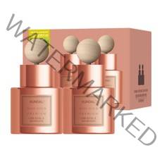 쿤달 퍼퓸 차량용 디퓨저 프리미엄 에디션 40ml 2개 + 우드볼스틱 2개 세트, 라임바질앤만다린