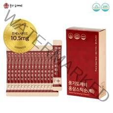 풍기도깨비 6년근 홍삼스틱 순 실속벌크포장 진세노사이드 10.5mg, 15포, 40박스
