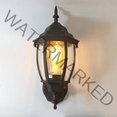 일신이앤엘 주물 육각 상향 하향 외부 야외 벽등 엔틱 레트로 빈티지, 육각상향벽등(커피)