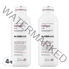 닥터포헤어 폴리젠 손상 모발용 실크 샴푸 플로럴향, 500ml, 4개