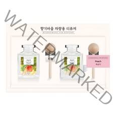 향기마을 차량용 디퓨저 40ml, 복숭아, 2개